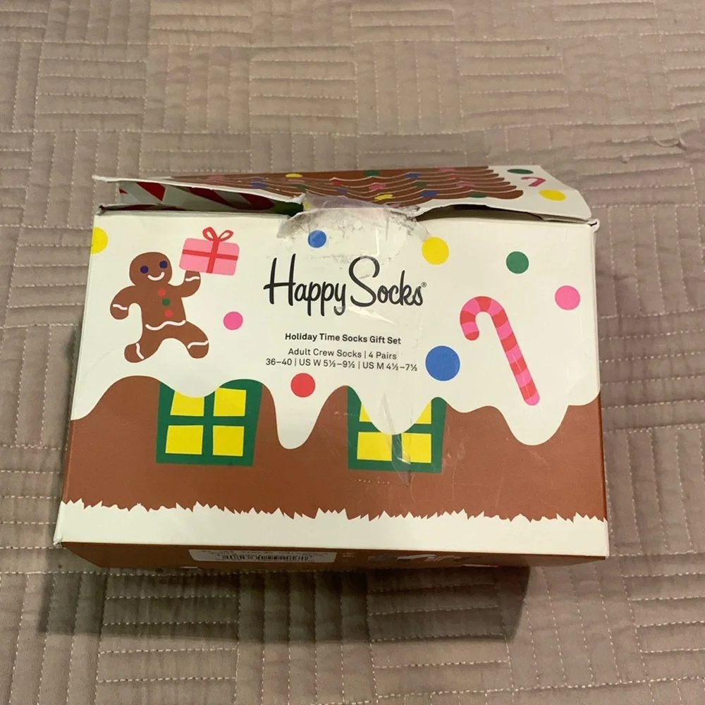 NWOT Happy Socks Holiday Time Socks Gift Set - 4 Pair